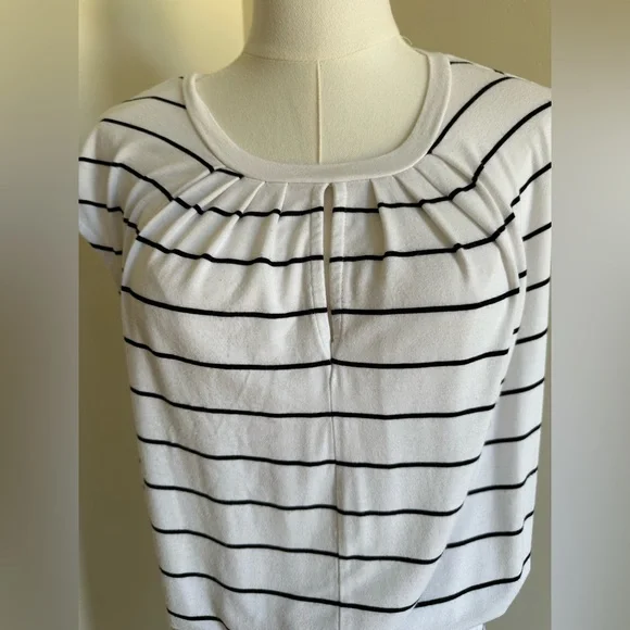 Banana Republic Cap Sleeve Striped Dress- Medium - Picture 3 of 10